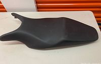 Top view of black Honda motorcycle seat