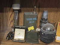 Group shot showing all eight items on shelf