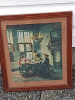 Full view of framed lithograph