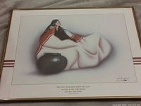 Full view of framed Robert Redbird print