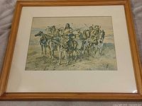 Framed print full view showing frame, mat and artwork