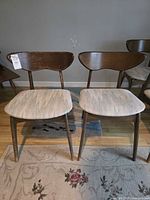 Two matching MCM chairs full view