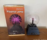 Lamp and box front view