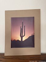 Front view showing entire matted photographic print