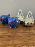 Front view of all four shakers