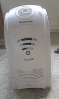 Front view showing Honeywell QuickSteam humidifier body