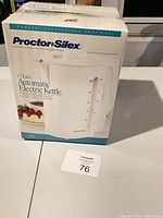 Front of box showing brand, model, capacity