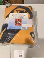 Blanket in sealed bag showing overall package