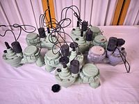 Group shot of all valves and spare lid