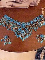 Necklace and earrings overview