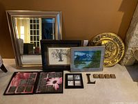 Group shot of all wall decor items