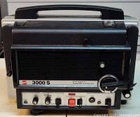 Front view of GAF 3000 S projector showing full body, handle and control panel