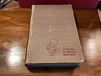 Front cover of tan cloth hardcover with title and illustration