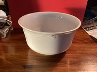 Side view of white semi-porcelain bowl