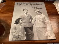 Front cover of Caressa Speedknits booklet
