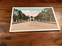 Front of postcard showing image and printed title