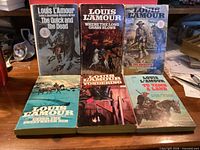 Front covers of all six Louis L'Amour paperbacks