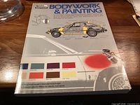 Front cover of Popular Mechanics "Bodywork & Painting" manual showing title and vehicle graphics