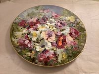 Front of Royal Doulton Spring Harmony plate showing floral artwork