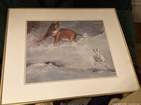 Front view of framed, matted print showing entire artwork and frame