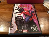 Front cover of Spidey: School's Out hardcover showing Spider-Man and Black Panther