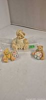 Front view of all three Cherished Teddies figurines