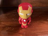Front view of Iron Man plastic figure
