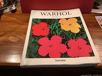 Front cover of Warhol hardcover art book