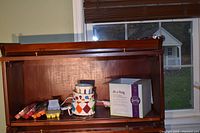 Warmer, wax bars, box in cabinet