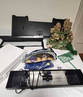 All items including lid, light hood, substrate bags, ornament, plant and net