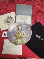 Entire lot with plate, certificates, bag