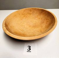 Top view of wooden bowl