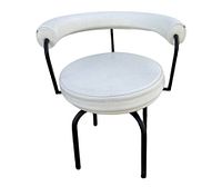 Single LC7 chair front angle showing upholstery and frame