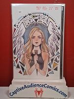 Front cover of Buffy the Vampire Slayer #19 Peach Momoko virgin variant in protective sleeve.