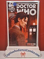 Front view of bagged and boarded Doctor Who #1 FanExpo Variant comic book