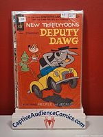 Front view of bagged Gold Key Deputy Dawg #5 comic on stand