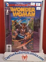 Front view of Wonder Woman #1 lenticular variant in protective sleeve
