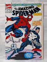Front cover showing title, issue number 358, gatefold callout, characters Spider-Man and Punisher