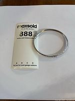 Full view of bangle and lot tag