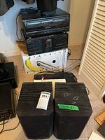 Stacked audio components and speakers