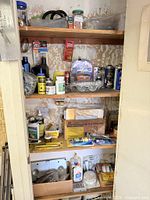 Entire shelving unit contents overview