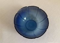 Top view showing flower shape and dot pattern center