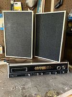 Front view of Roberts console with both speakers