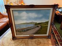 Front view of framed David Vance oil painting