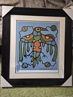 Full view of framed Norval Morrisseau Sacred Thunderbird giclee print