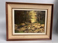 Frontal view of framed painting