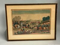 Front view of framed etching