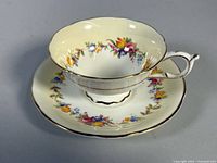 Paragon floral teacup with matching saucer