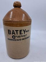 Front view showing Batey advertising text