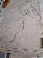 Full view of Cranbrook Sheet map on table